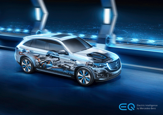 اولین خودروی تمام الکتریکی مرسدس‌بنز با نام EQC معرفی شد