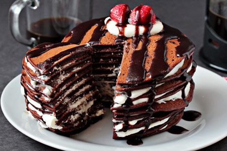 طرز تهیه پنکیک کیک شکلاتی, طرزپخت پنکیک های شکلاتی